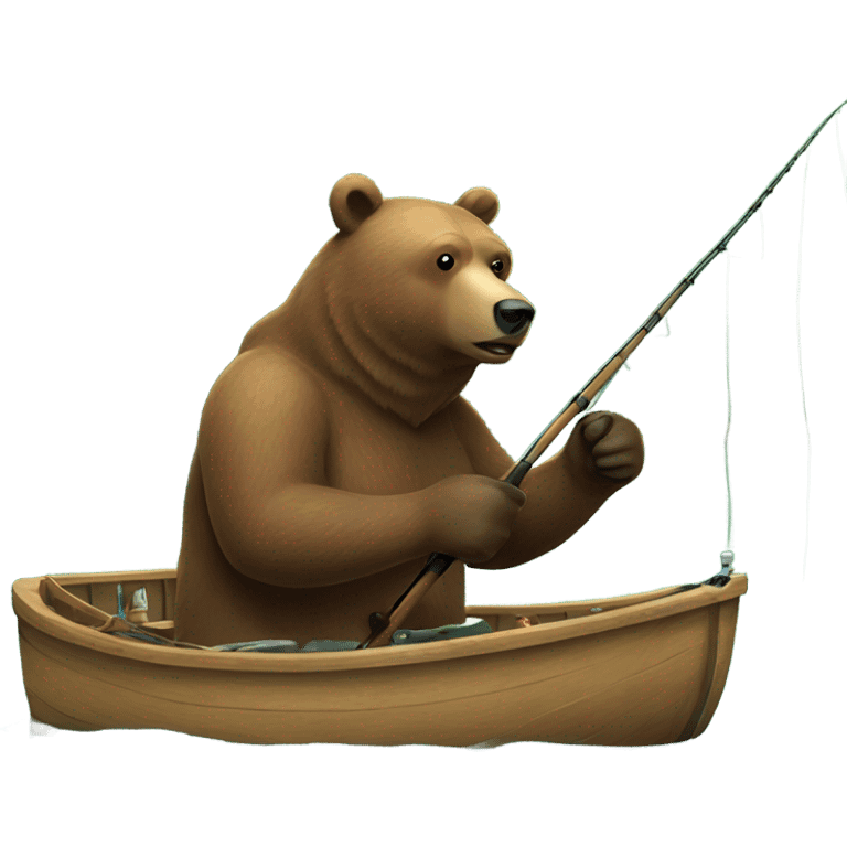 Brown bear fishing emoji