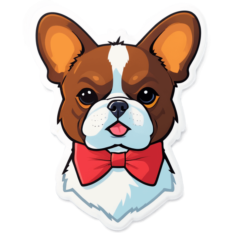 Dig wearing a bow tie emoji