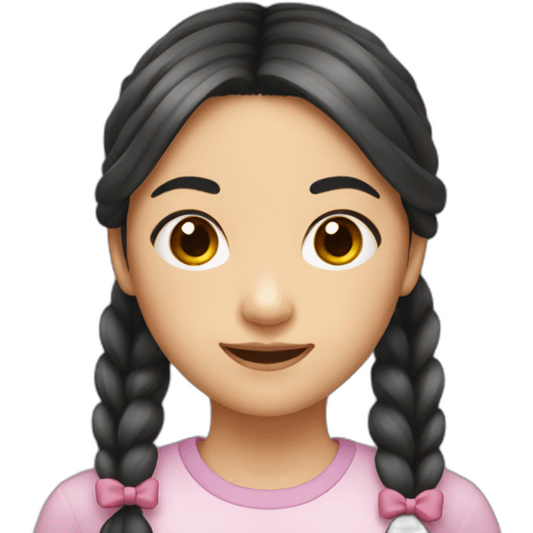 Asian girl with pigtails emoji