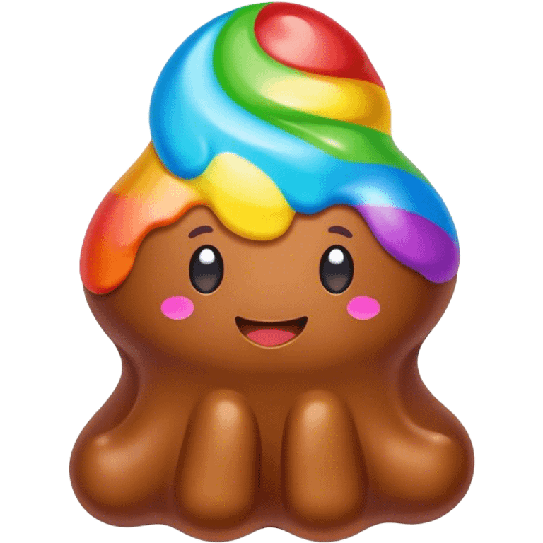 gummy rainbow poop emoji