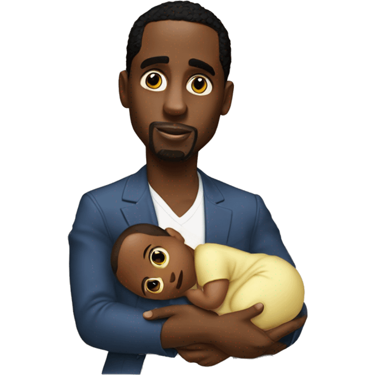 P Diddy holding baby pil emoji