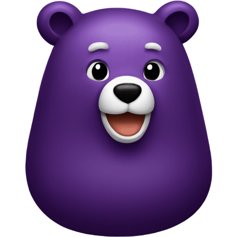 Bear on eggplant emoji