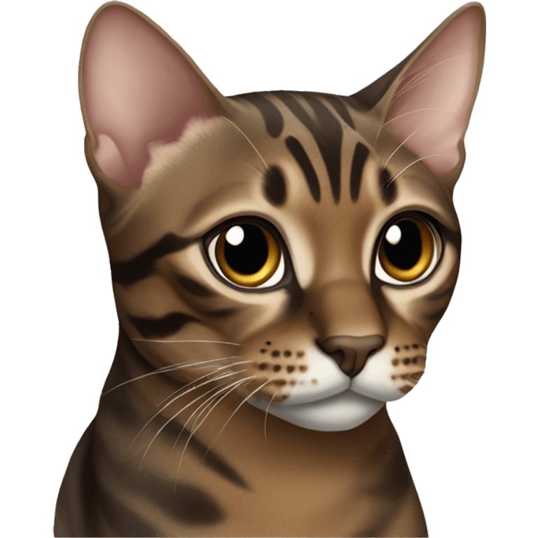 dark colored bengal house cat emoji