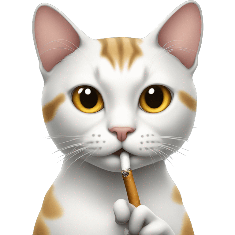 a cat smoking  emoji