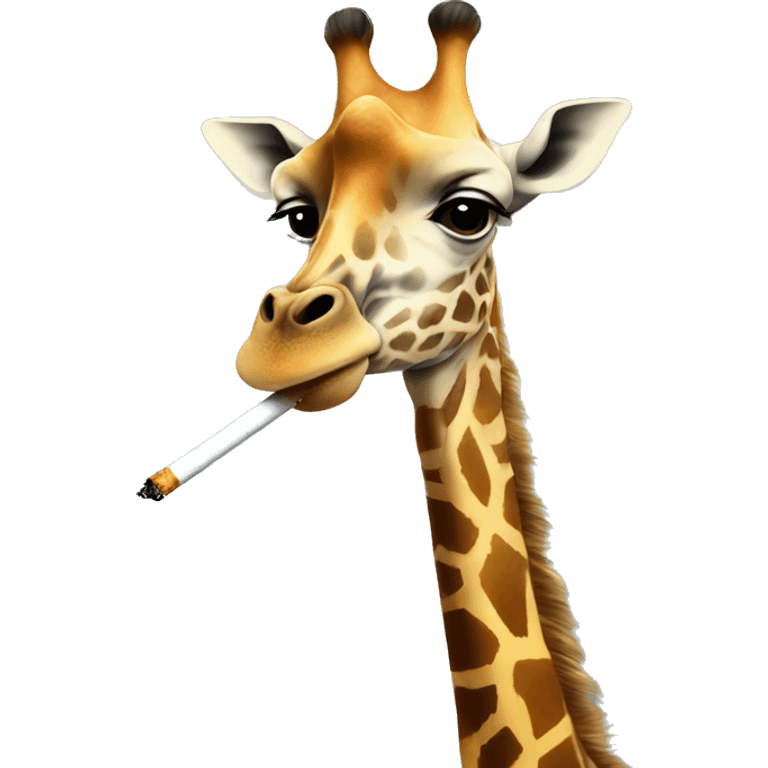 Giraffe with a cigarette  emoji