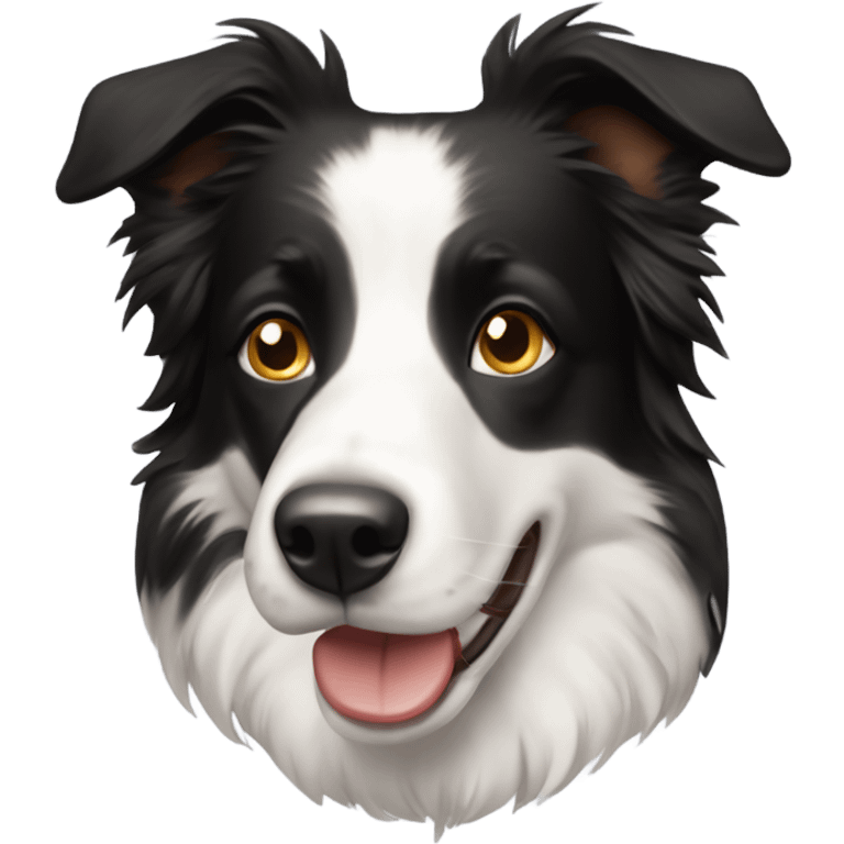 Persona con un border collie emoji