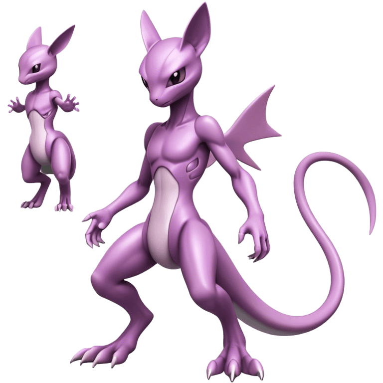  Cool Edgy Shiny Futuristic Ethereal Legendary Mewtwo-Digimon-Genesect-Palkia-Reptile-hybrid full body emoji