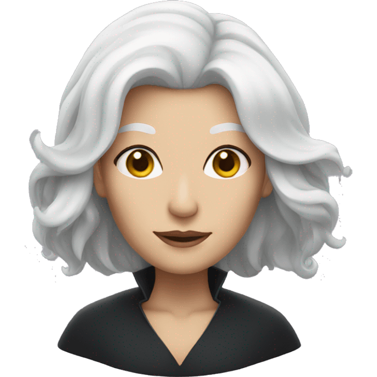 white hair woman witch emoji