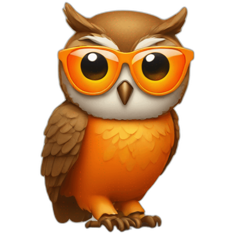 Tech Owl in tech orange sunglasses emoji