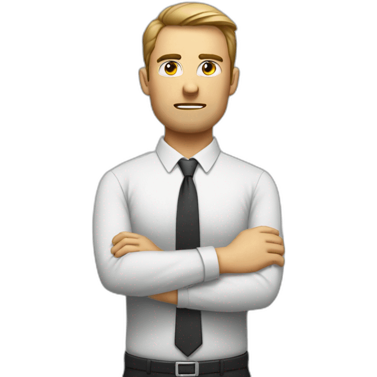 man-hr-manager-crossed-arms-angry-profile-in-profile-image emoji