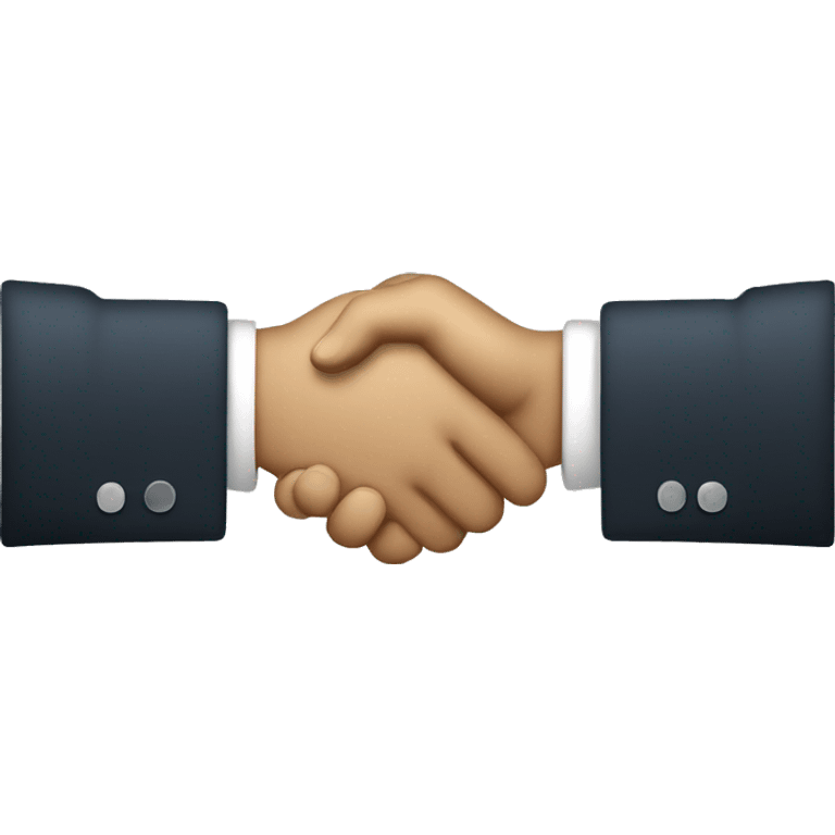 two businessmen handshaking emoji