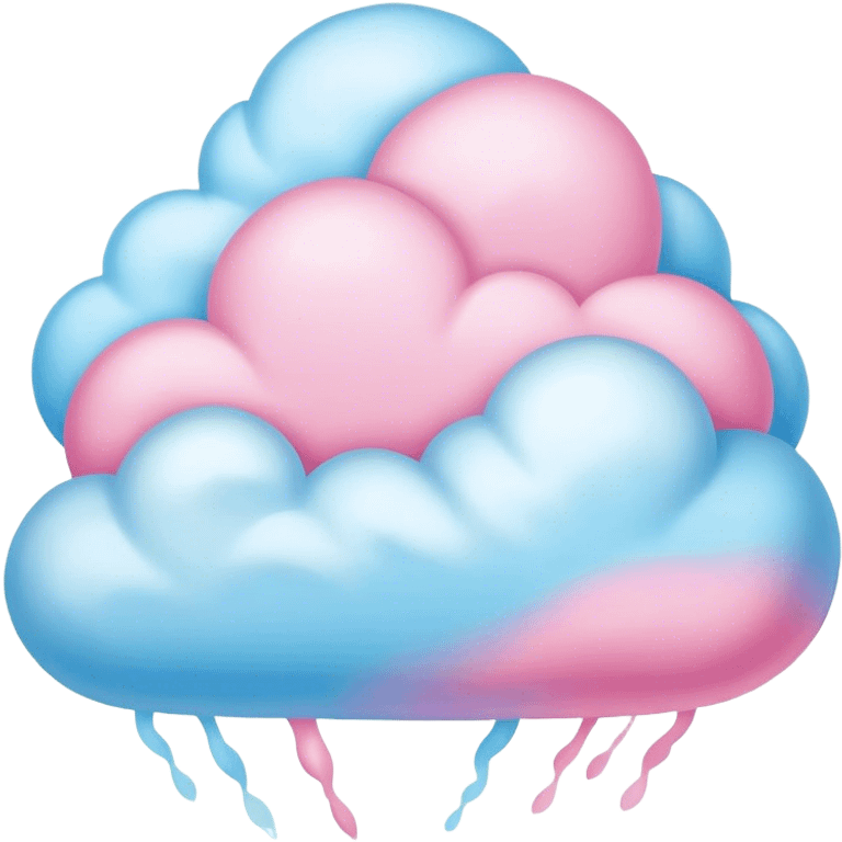 cottton candy cloud sky background  emoji