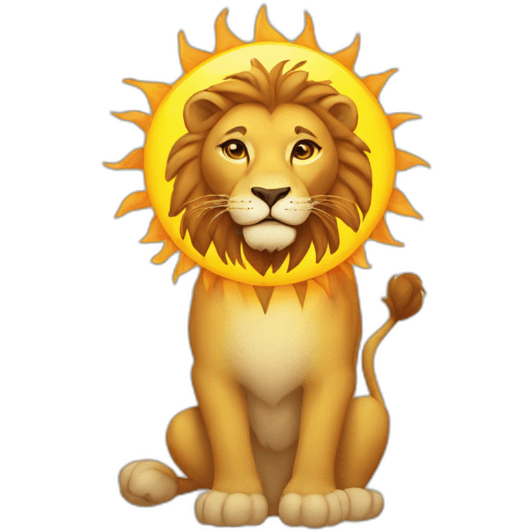 Lion and sun emoji