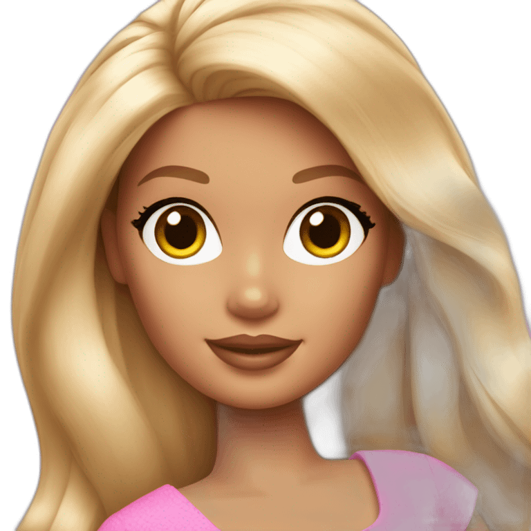 barbie with dark blonde hair emoji