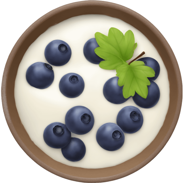 yoghurt bowl with grapes and blueberries emoji