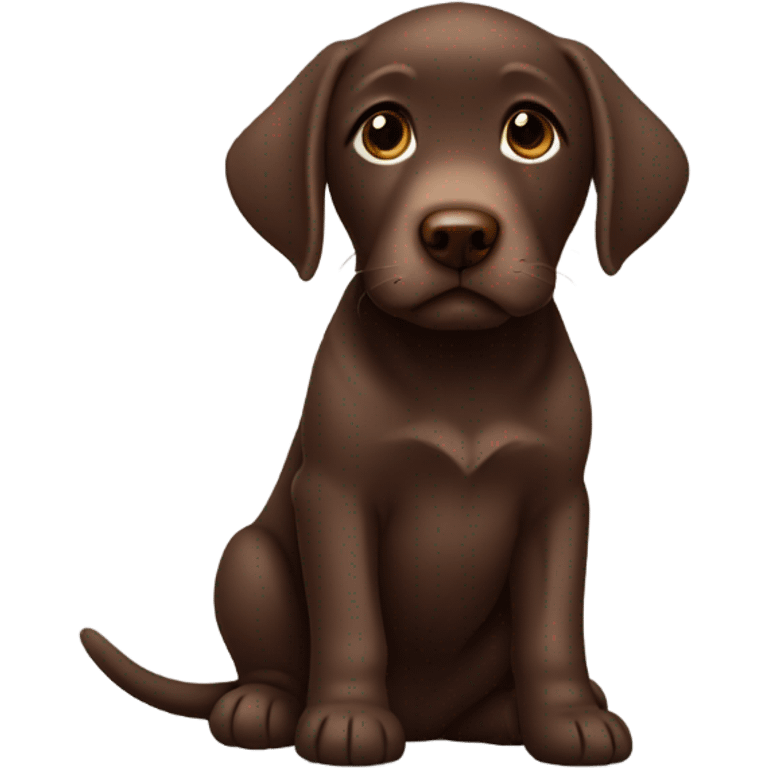 Chocolate lab puppy  emoji