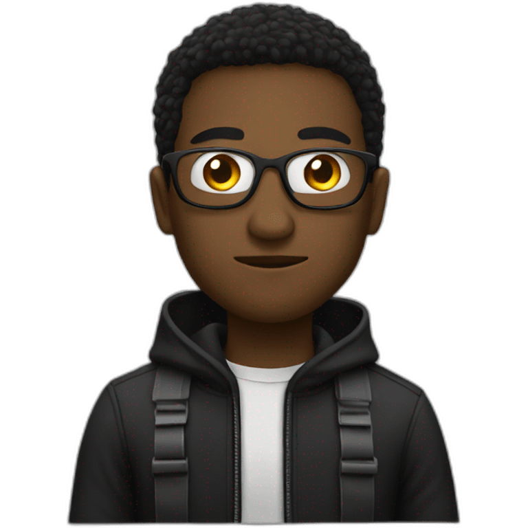 Black hacker emoji