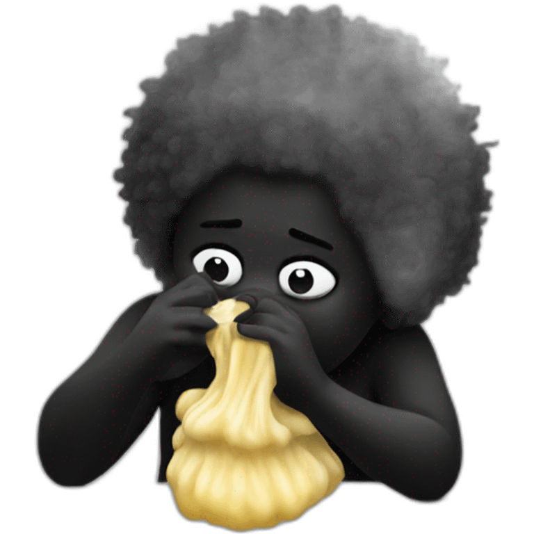 Golliwog vomiting emoji