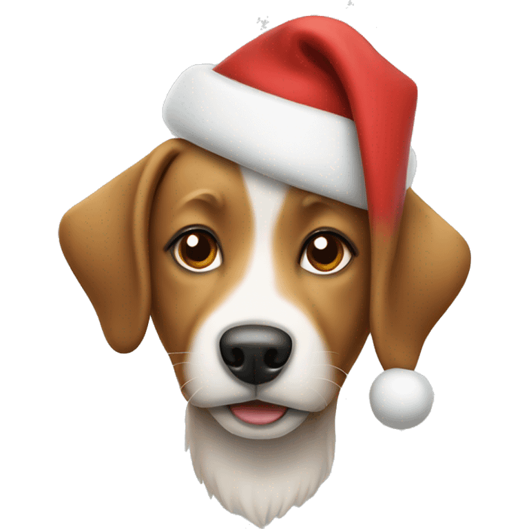 Dog celebrate Christmas  emoji