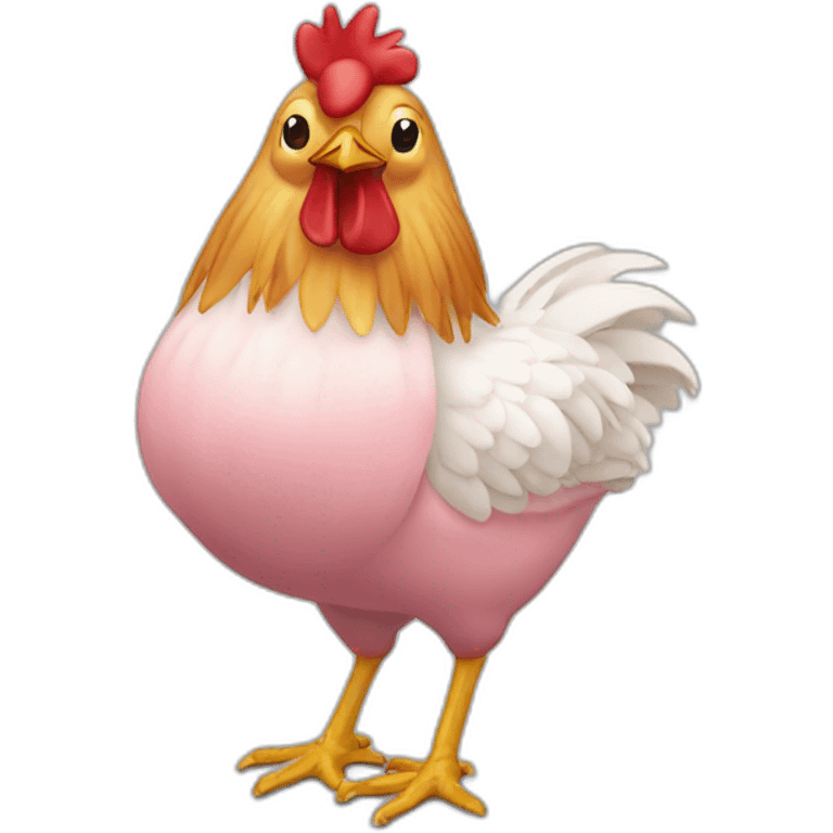 Poule doré rose emoji