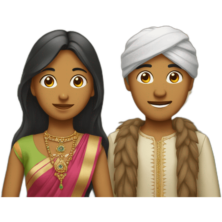 Fille indienne en couple avec garçon algérien emoji