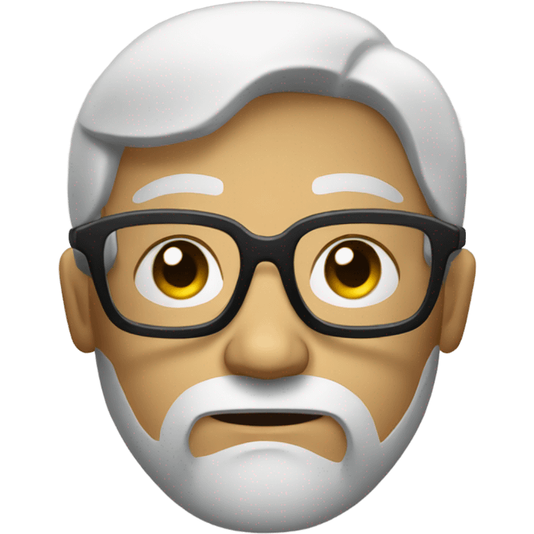 Hacker with glasses looking bored  emoji