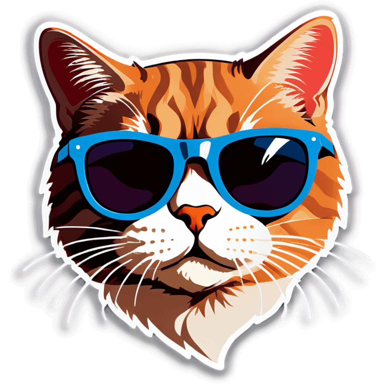 Cat with sunglasses emoji