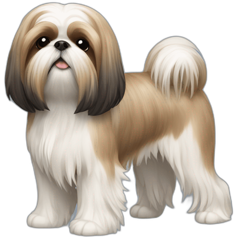 Dog Shih Tzu with long coat full-height  emoji