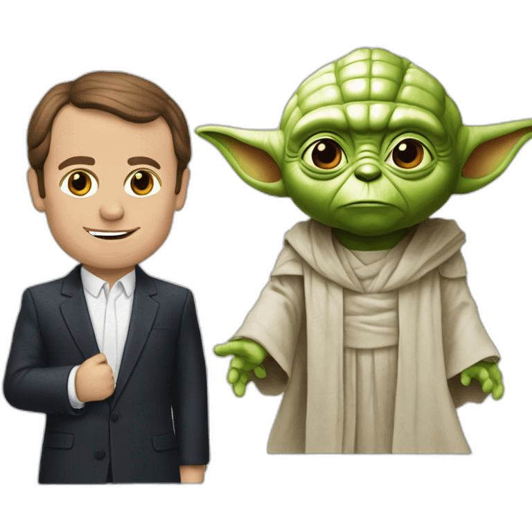 Macron avec yoda emoji