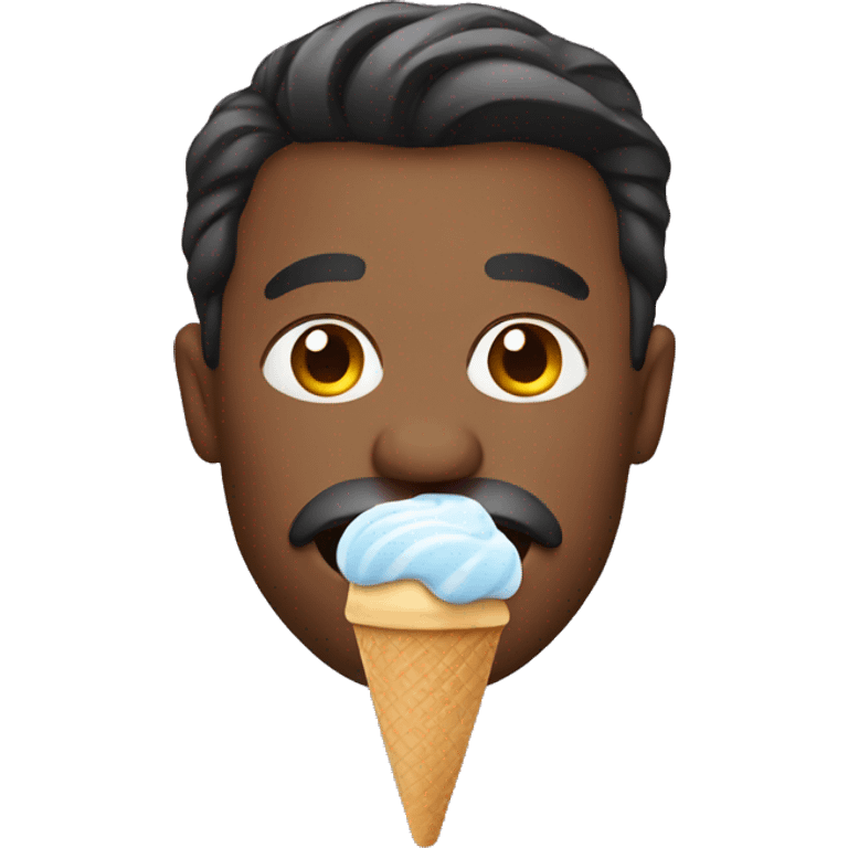 Man Eats ice cream  emoji