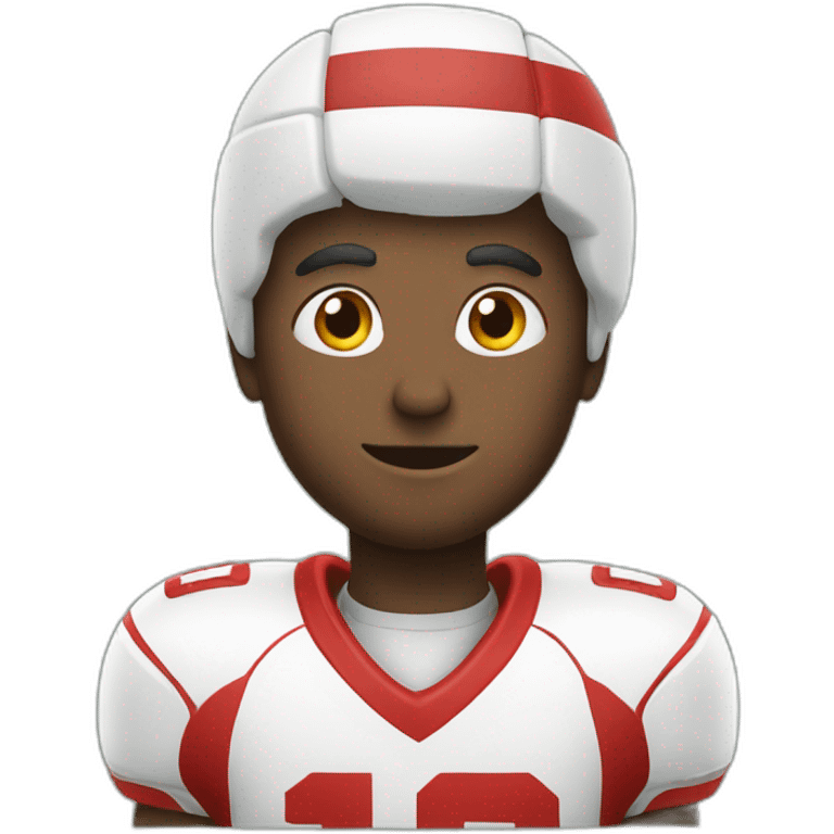 red white green football fan emoji