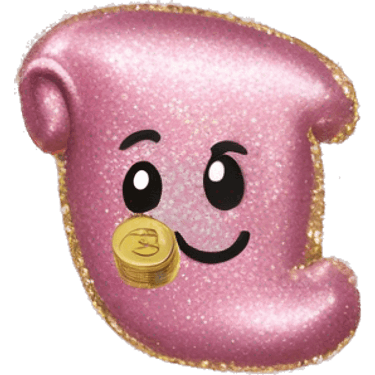 Pink Glitter cash emoji