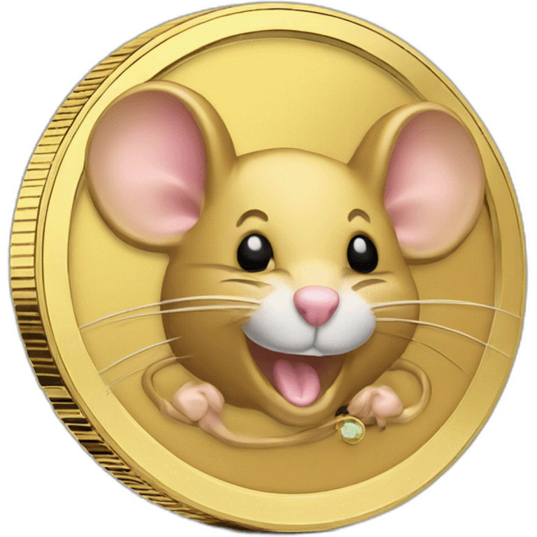 mouse malicious cheapskate gold coin emoji