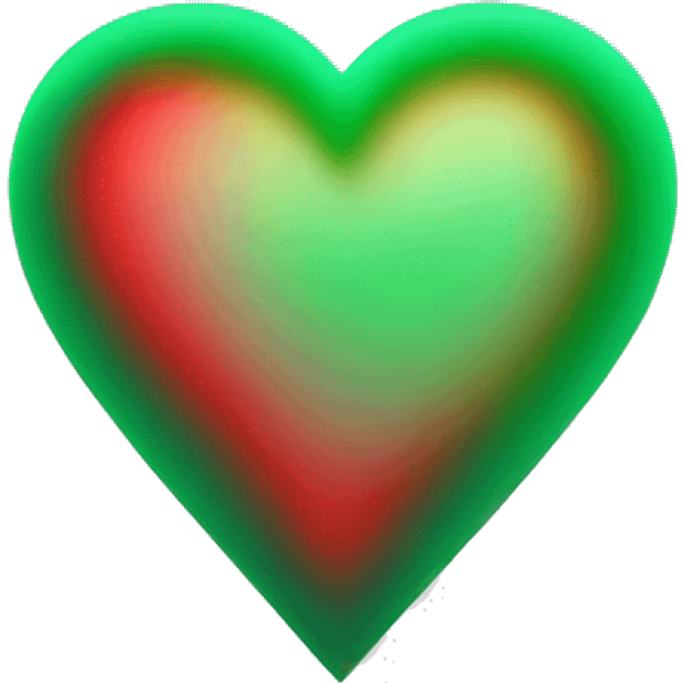 red and green gradient heart emoji