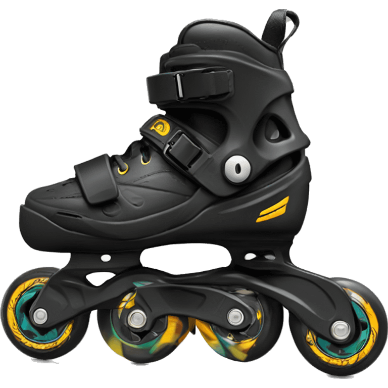 a black rollerblade inline skate, the model called "TWISTER XT" emoji