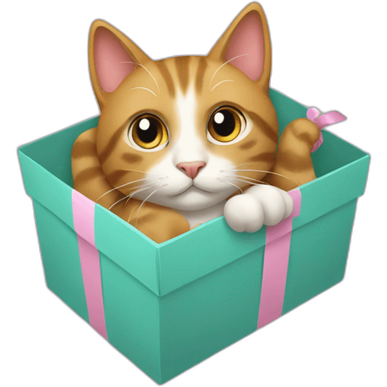 cat from gift box emoji