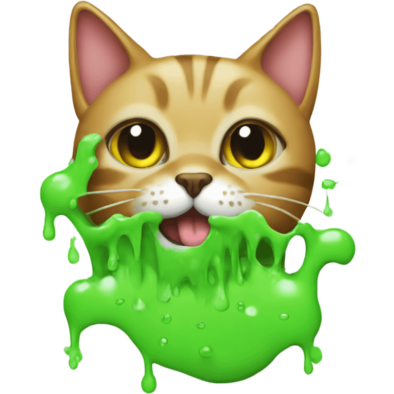 cat covered in slime emoji