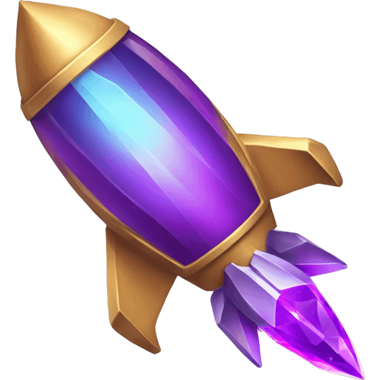 purple crystal rocket emoji