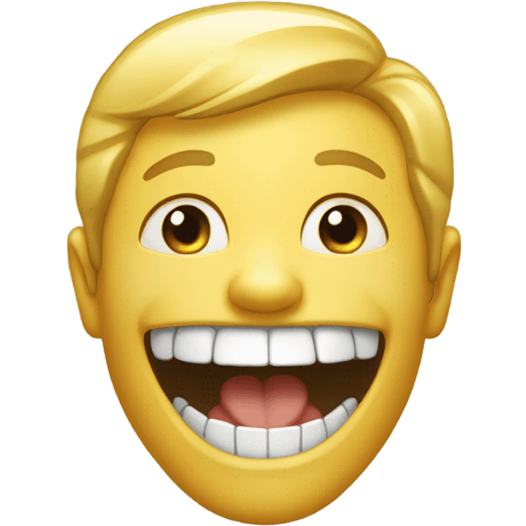 Gold smile emoji