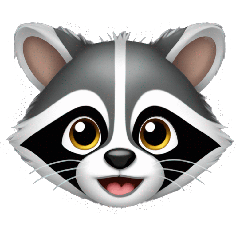 cute baby racoon emoji