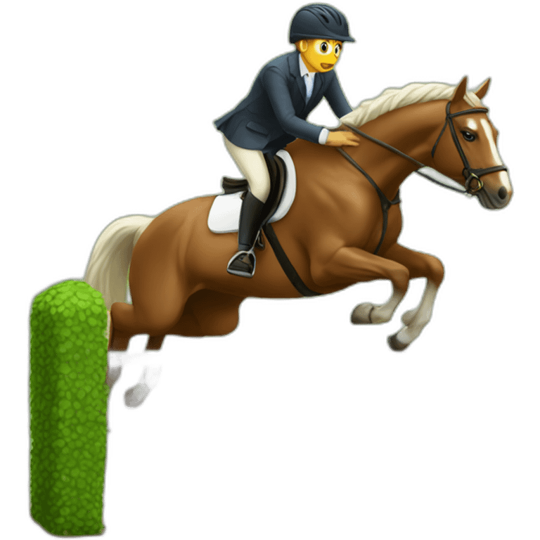 Horse jump little obstacle emoji