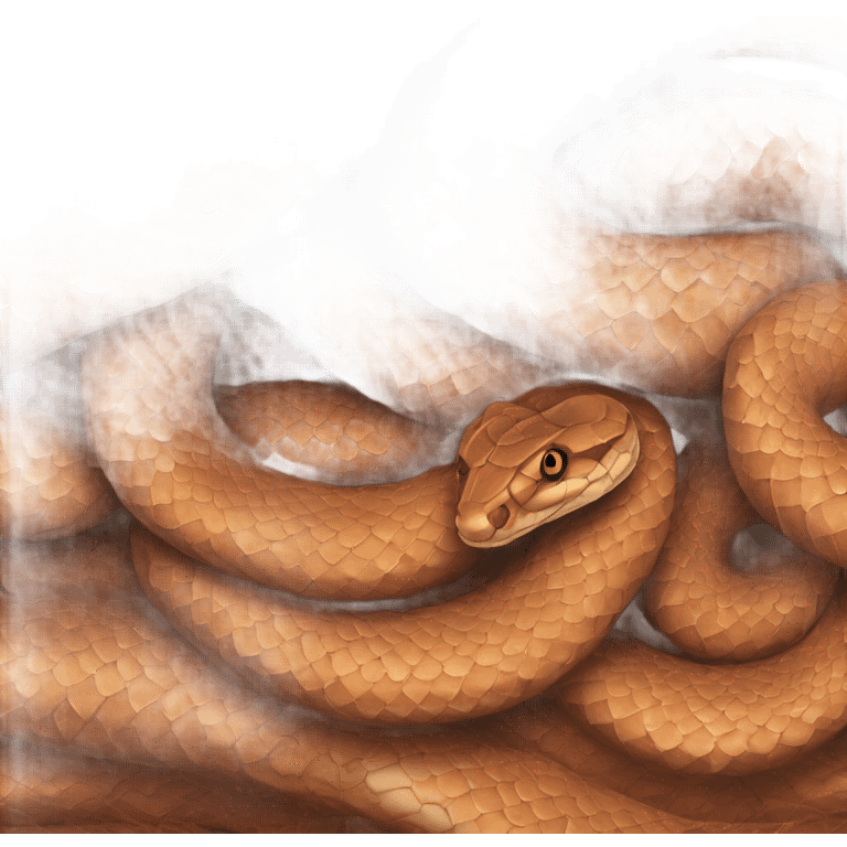 Copperhead snake with realistic patterns and scales  emoji