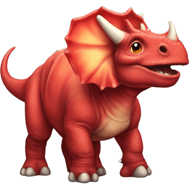 red triceratops emoji