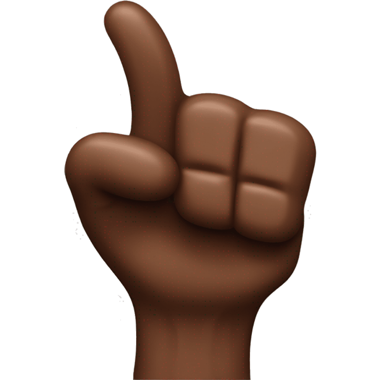 Thumbs up with chocolate on tip of thumb emoji