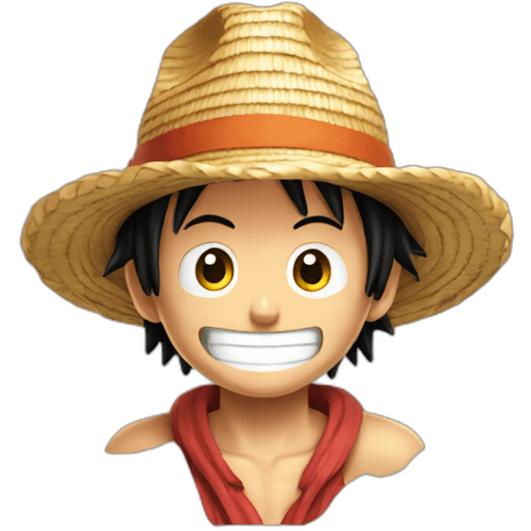 Luffy avec son chapeau de paille emoji