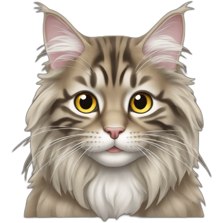 maine coon cat typing keyboard emoji