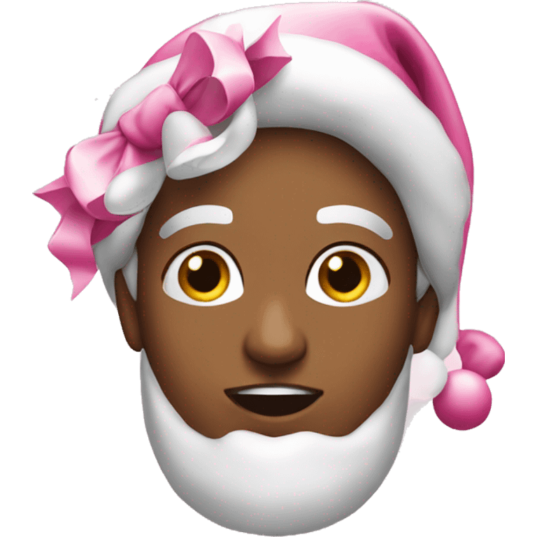 Pink Christmas emoji