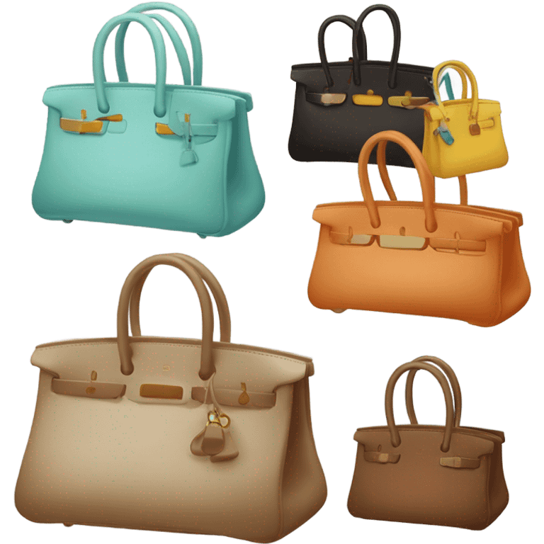 birkin bag on white background emoji