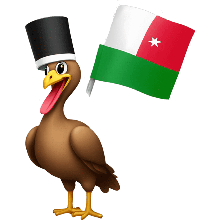 turkey and arab flag emoji