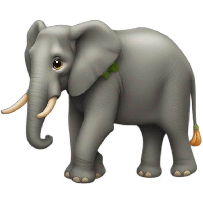 Carotte sur éléphant emoji